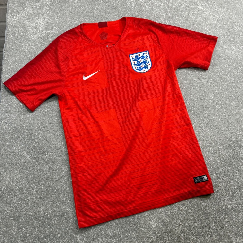 Nike England Soccer Jersey 2018 Away Red Three Lions DriFIT S Blokecore Football